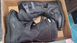 Mint Excellent THOR-BLITZ-XP-YOUTH MOTORCROS RIDING BOOTS-SIZE US-1 -Black - Foto 1 di 12