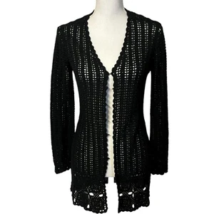 Cárdigan Tejido Vintage Años 90 Y2K Hada Caslon Crochet Talla M Boho Bruja Capricho - Imagen 1 de 9