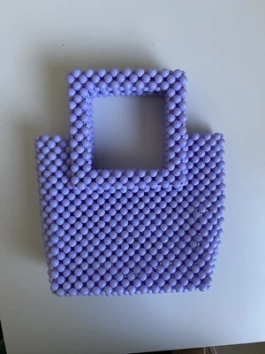 Beaded mini tote bag – light purple - image 1 of 4