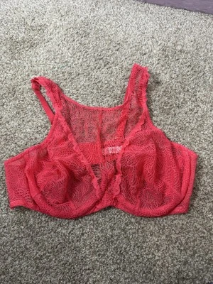 Бюстгальтер cacique розовый/красный с высоким воротником на косточках бюстгальтер с легкой подкладкой 44C сексуальное белье 🼼 - Изображение 1 из 4