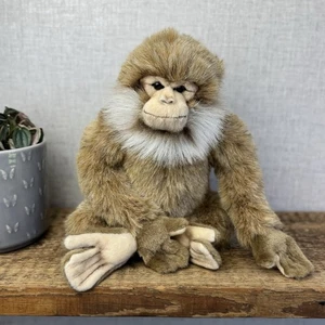 Hansa Barbary Macaque Ape Salem Monkey Realistic Monkey Soft Toy Plush 12" - Picture 1 of 13