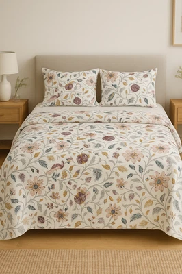 cotton bed sheets queen set - Image 1 of 3