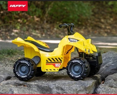 HUFFY TONKA TRUCK BATTERY RIDE-ON QUAD - 6V - AGE 1.5+ YR OLD - YELLOW - MSRP$99 - Image 1 of 4