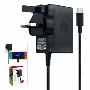 Nintendo Switch Caricabatteria Ricarica Rapida Alimentatore Adattatore Cavo AC Tipo C - Foto 1 di 3