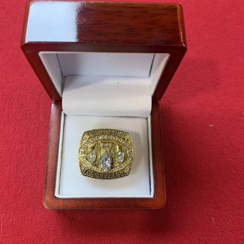 Jerry Rice - 1988 San Francisco 49ers Super Bowl Custom Ring With Wooden Box Cover