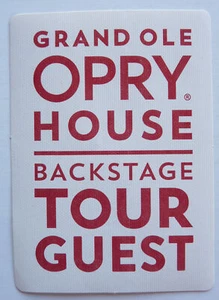 Grand Ole Opry House Concert Venue Red Backstage Pass D26 - Picture 1 of 2