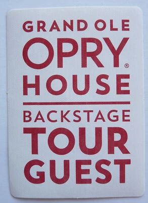 Grand Ole Opry House Sala de Conciertos Rojo Backstage Pass D26 Foto 1 de 2