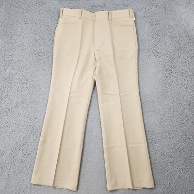Pantalones Levis Panatela vintage años 70 para hombre 38x31 beige acampanado campana pantalones discoteca Foto 1 de 4
