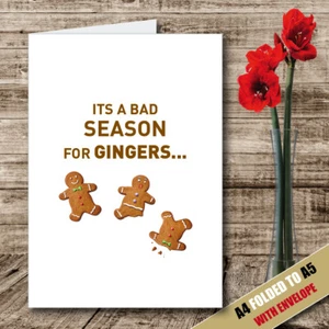 CHRISTMAS GINGER SEASON Naughty Greeting Card Novelty Humour Funny Rude Joke 57 - Picture 1 of 3