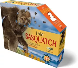 I AM Sasquatch Puzzle – 1000 Piece Cryptid-Shaped Monster Madness - Picture 1 of 4