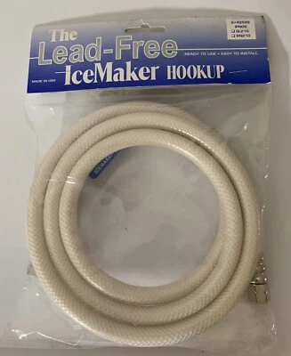 NUEVA línea de conexión para máquina de hielo sin plomo S#49599 5' 1/4c x 1/4c poli trenzado Foto 1 de 4