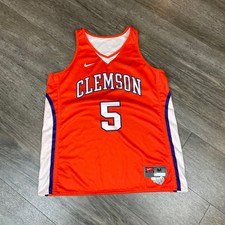 Nike Clemson Tigers Basketball Jersey #5 Women's Medium Orange White 402386 New