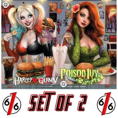 🔥 POISON IVY 27 & HARLEY QUINN 45 SZERDY 616 DINER TATTOO Variant Set LTD 3000 - Image 1 of 4
