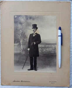 ANTIKER MEXIKANISCHER GENTLEMAN 8 X 6 ZOLL + PASTPARTOUT - Bild 1 von 8