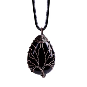 Tree of Life'S Nature Stone Copper Pendant Wire Wrap Gem Copper Designer Pendant - Picture 1 of 18