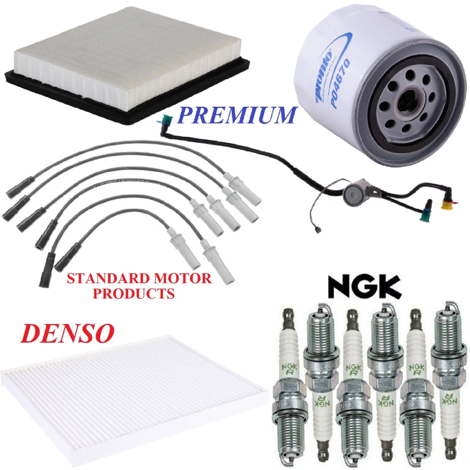 Tune Up Kit Filters Spark Plugs For DODGE GRAND CARAVAN V6; 3.8L 2001-2003 - Изображение 1 из 1