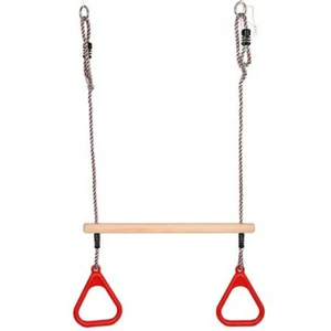 Turnstange mit Ringen Kinder Schaukel Reckstange Turnringe Reck Trapez Spielturm - Bild 1 von 1