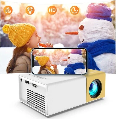 Mini 5G WiFi Portable Projector, Video Projector Full HD1080P 120'' Mobile Phone - Image 1 of 4