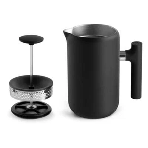 Prensa de café francesa Fellow Clara 24 oz doble pared negra mate para preparar café - Imagen 1 de 3