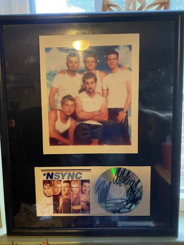 *NSYNC by *NSYNC CD Signed By All Members. Framed Picture Never Opened Cover