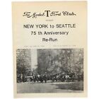 1909-1984 Model T Ford Auto Club NY To Seattle 75th Anniversary Re-run Program
