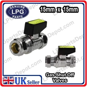 15mm Tubo de Cobre GAS Aislador Mini Válvula de Bola FxF Conector Carpintero - Imagen 1 de 3