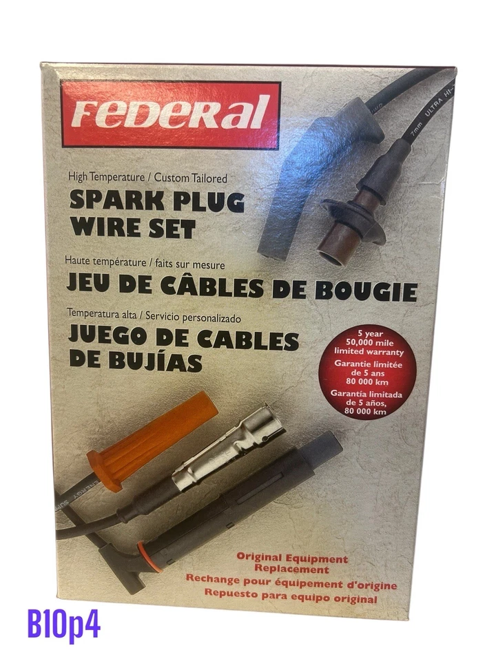 联邦火花塞电线套装联邦零件 2965 全新 免运费 — 第 1/2 张图片