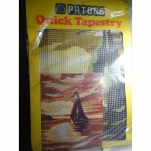 PATONS Quick Tapestry Kit Sunset & Yacht VERY RARE Brand New! Printed in England - Picture 1 of 7
