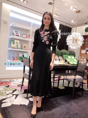 Abito da sera nuovo EW Kate Spade retro aperto nero taglia US 8 UK 12 CAMPIONE
