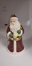 Spode Christmas Ornament Santa Claus Hinged Trinket Box 4” Porcelain Figurine 64