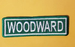 WOODWAR Detroit Straßenschild RC MC Fahrrad gestickter Aufnäher * ca. 1,25 x 3,5 - Bild 1 von 2