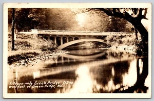 Postal RPPC Puente Creek de 15 millas - 1945 - Rt. 40 Green Ridge Md. *6537 - Imagen 1 de 2