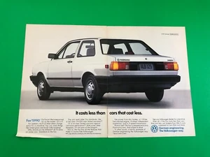 1988 VOLKSWAGEN FOX VW ORIGINAL PRINT AD ADVERTISEMENT 2 PAGE - Picture 1 of 1