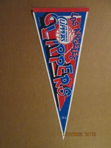 NBA Los Angeles Clippers Vintage Circa 1995 Team Logo Basketball Pennant Cover