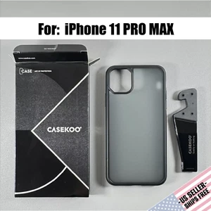 CASEKOO Case for iPhone 11 Pro Max - Frosted Black | Portable Phone Stand - Picture 1 of 15