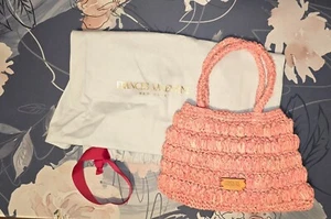 Cartera Francis Valentine Rosa - Bolso de Rafia - Imagen 1 de 5