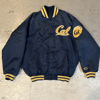 Винтажная атласная куртка-бомбер 90-х NCAA Colosseum CAL Bears Berkeley размер большой - Изображение 1 из 4