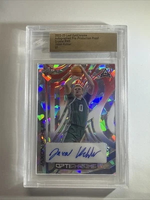 22-23 Hoja Ópticromo RC Auto Preproducción Prueba Jaxon Kohler 1/1 Foto 1 de 2