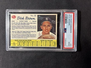 1962 Post Canadian Hand Cut grade 2 #21 Dick Brown - Picture 1 of 2