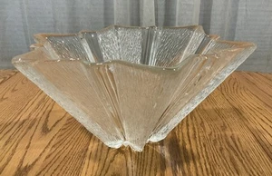 Walther Glas Vintage Art Deco Glass Bowl Star Shape 13.5 in Daum Style - Picture 1 of 8