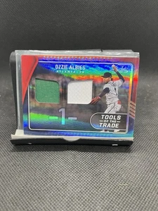 2022 Panini Absolute - Tools of the Trade Swatch Ozzie Albies Spectrum Red /25  - Picture 1 of 2