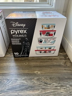 * NIB/SEALED DISNEY Pyrex Star Wars 10 Piece Glass Food Storage Set Bowls - Image 1 of 2