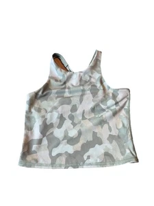 All In Motion Youth Girls Green Camo 2-1 Criss Cross Cami Size Large 11/12 - Picture 1 of 4