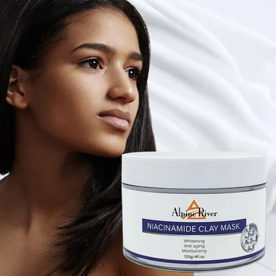 2x50g Turmeric Face Clay Mask Whitening Treat Acne Marks Brightening Deep Pore - Image 1 of 4