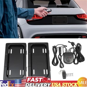 2PCS Mental Universal Black Front / Rear License Plate Frame Tag Holder Cover - Picture 1 of 19