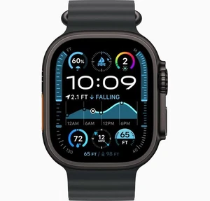 Apple Watch Ultra 2 49mm GPS + Cellule Boîtier Titane avec Bracelet Océan Noir M/L. NEUF - Photo 1 sur 7