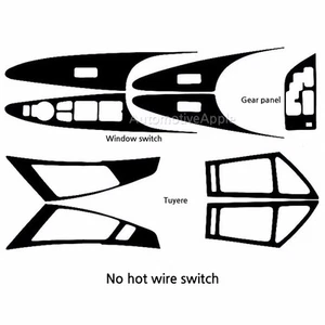 Tuyere Window Switch Decal Sticker Carbon Fabric For Hyundai i45 Sonata YF - Picture 1 of 6