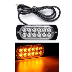 2x Yellow 12LED Car Truck Emergency Beacon Warning Hazard Strobe Flash Light Bar - Picture 1 of 12