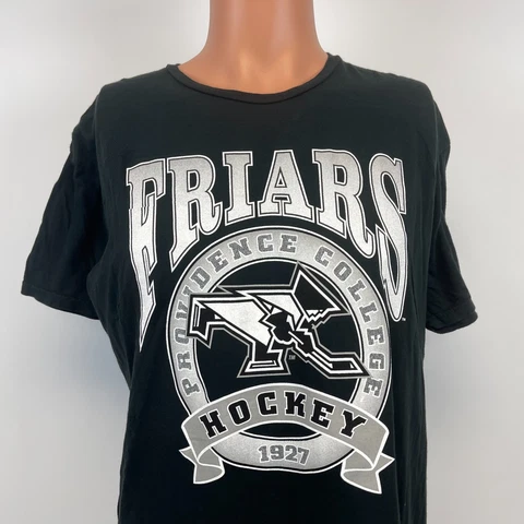 New The Retro Brand Providence Friars Hockey T Shirt NCAA College Black Size L Cover