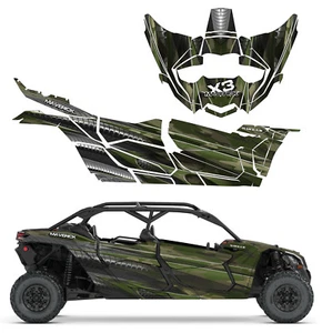 2017+ Can Am X3 Maverick MAX Design Decal Graphic Kit Wraps Decals Off Road - Picture 1 of 2